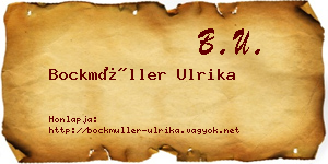 Bockmüller Ulrika névjegykártya